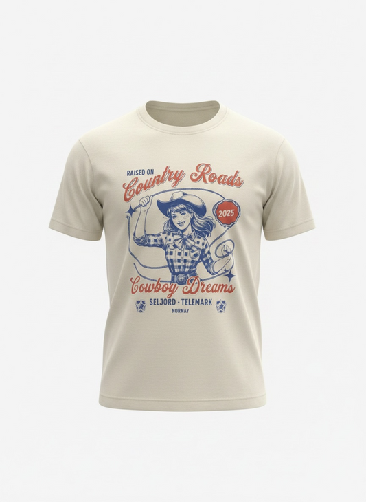 T- skjorte - Raised on country road...