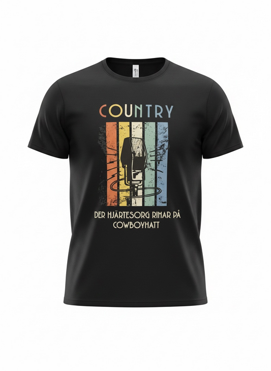 T- skjorte - Country - Der hjartesorg (stort trykk)