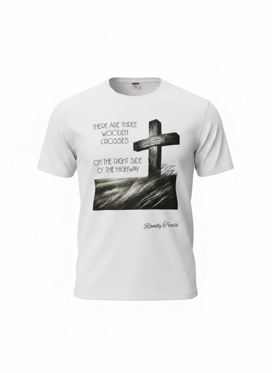 T- skjorte - There are three wodden crosses....