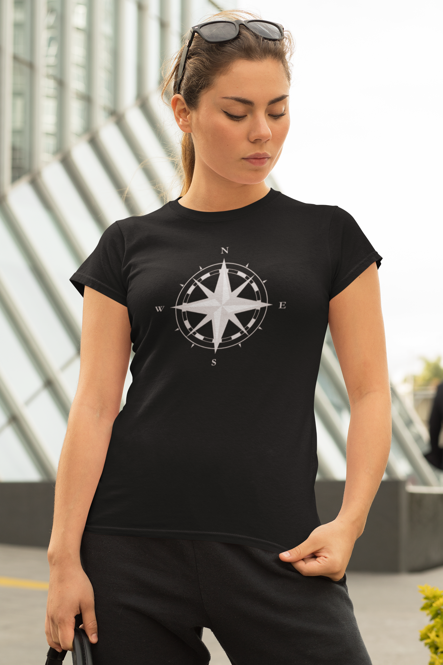 Kompass T- skjorte Dame - Front