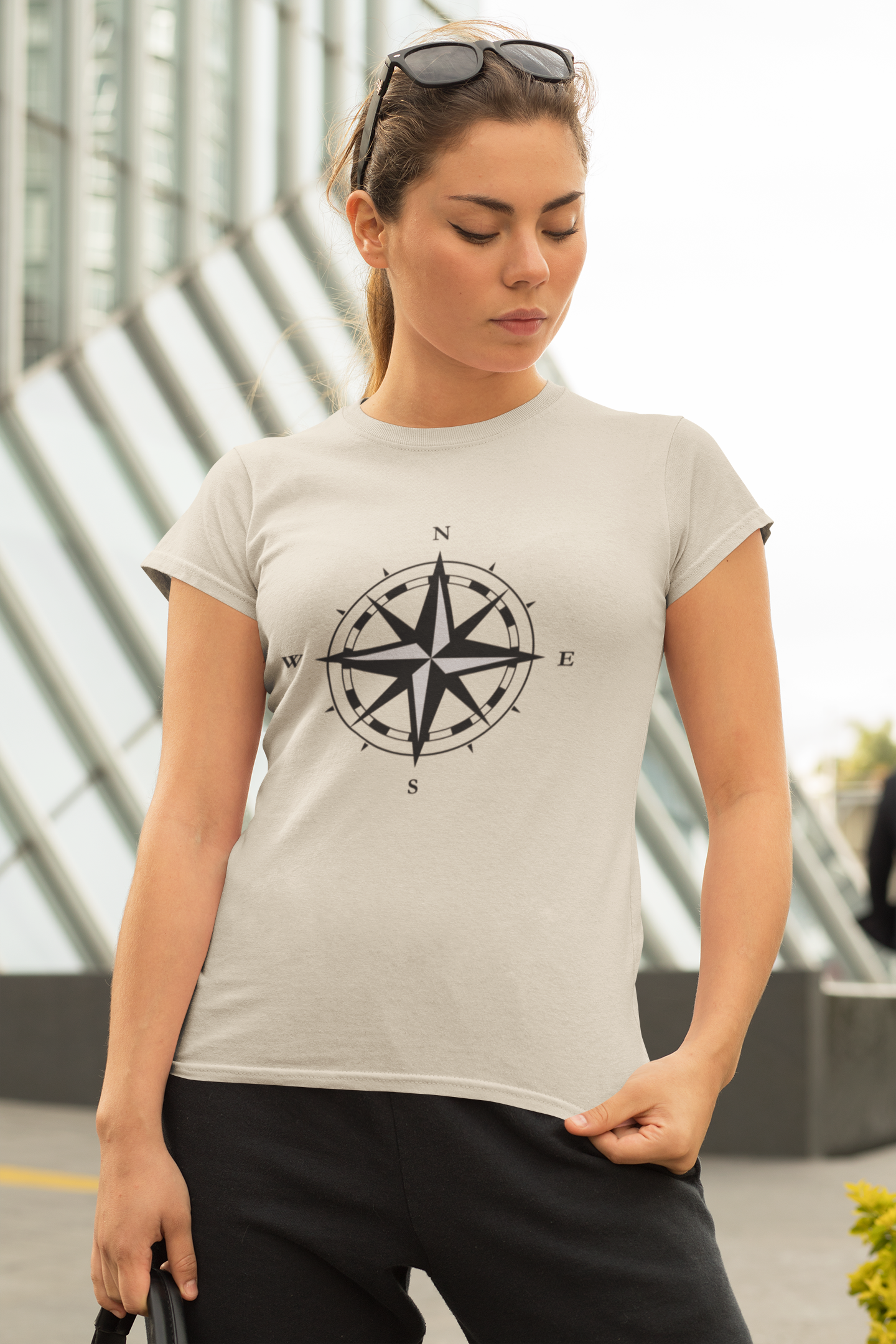 Kompass T- skjorte Dame - Front